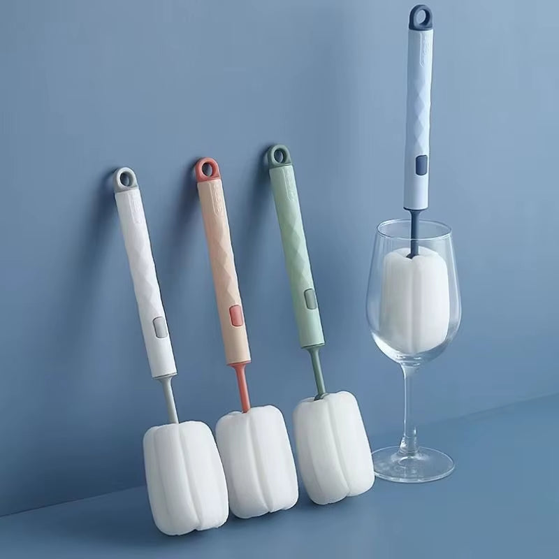 Silicone Bottle Brush 360 Degree Rotation Baby Pacifier Cup Nipple Cleaning Brushes Set Handheld Soft Head Food Grade Watering